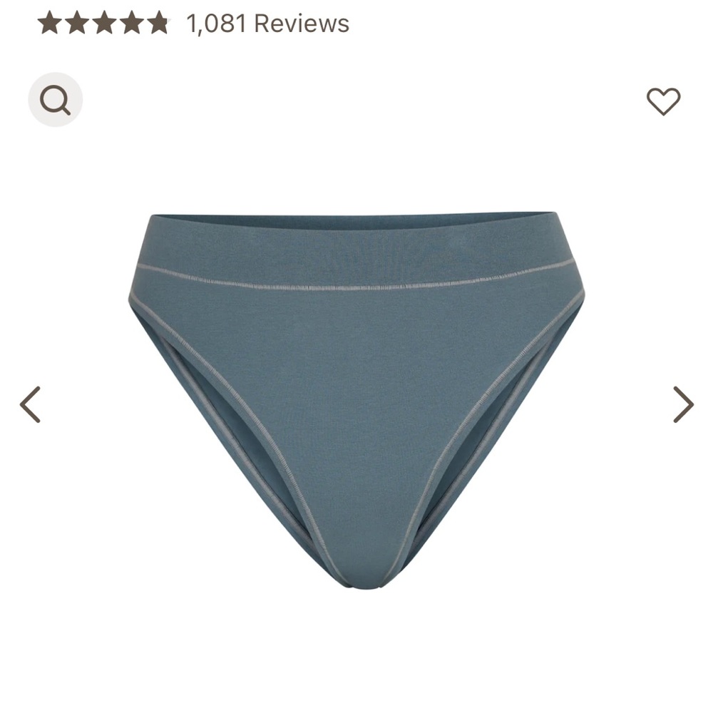 Skims Cotton Jersey cheeky tanga, size medium